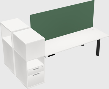 Shared electric desk + cabinet