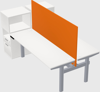 Shared electric desk + cabinet