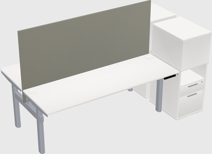 Shared electric desk + cabinet