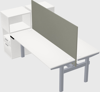 Shared electric desk + cabinet