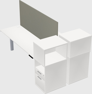 Shared electric desk + cabinet