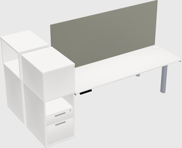 Shared electric desk + cabinet