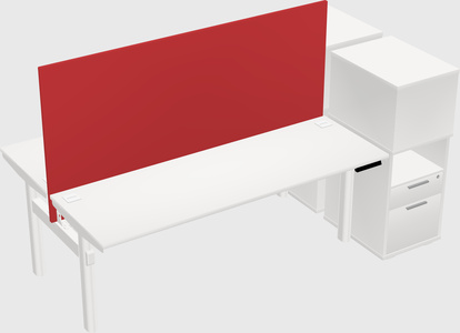 Shared electric desk + cabinet