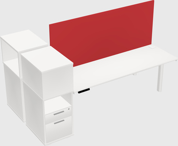 Shared electric desk + cabinet