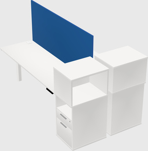 Shared electric desk + cabinet