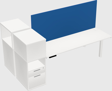 Shared electric desk + cabinet