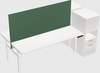 Shared electric desk + cabinet