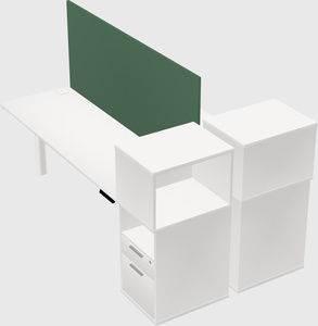 Shared electric desk + cabinet