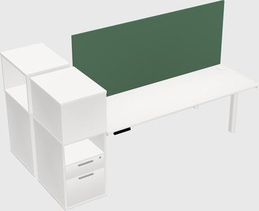 Shared electric desk + cabinet