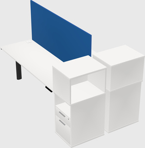Shared electric desk + cabinet