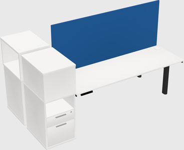Shared electric desk + cabinet