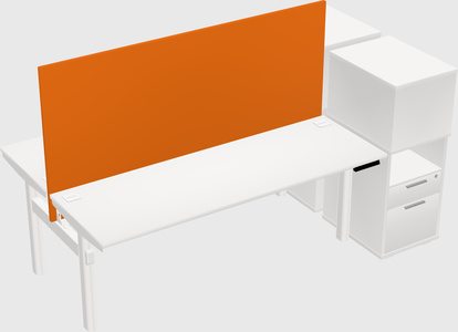 Shared electric desk + cabinet