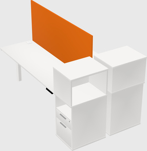 Shared electric desk + cabinet
