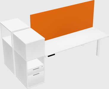 Shared electric desk + cabinet