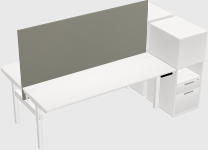 Shared electric desk + cabinet
