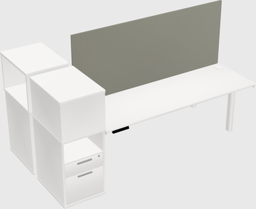 Shared electric desk + cabinet