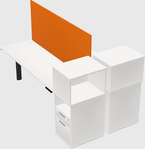 Shared electric desk + cabinet