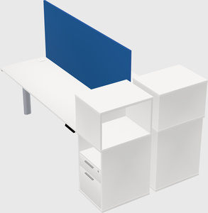Shared electric desk + cabinet