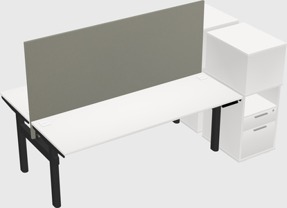 Shared electric desk + cabinet