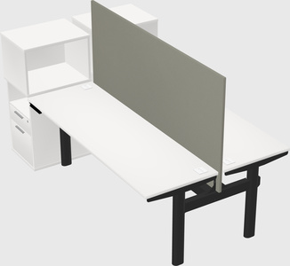 Shared electric desk + cabinet