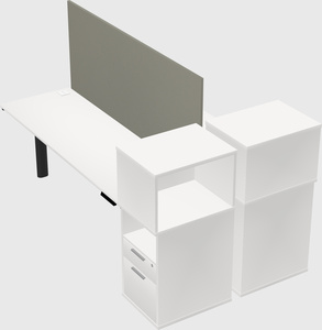 Shared electric desk + cabinet