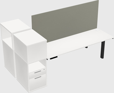 Shared electric desk + cabinet