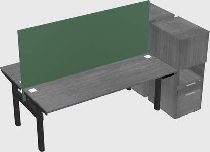 Shared electric desk + cabinet