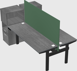 Shared electric desk + cabinet