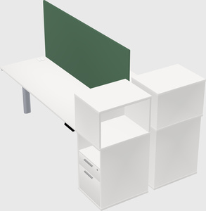 Shared electric desk + cabinet