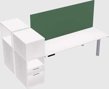 Shared electric desk + cabinet