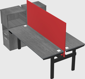 Shared electric desk + cabinet