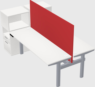 Shared electric desk + cabinet