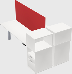 Shared electric desk + cabinet