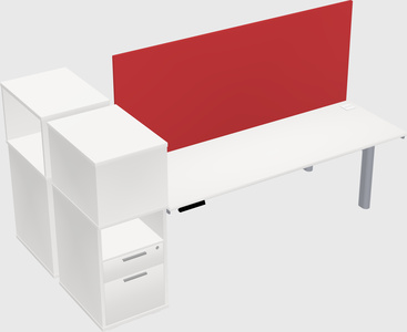 Shared electric desk + cabinet