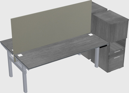 Shared electric desk + cabinet