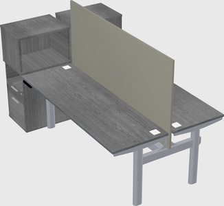 Shared electric desk + cabinet