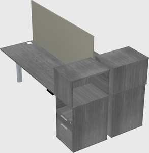 Shared electric desk + cabinet