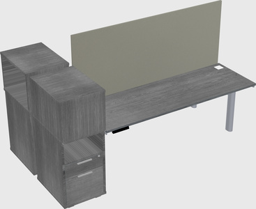 Shared electric desk + cabinet