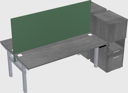 Shared electric desk + cabinet