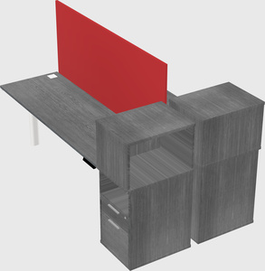 Shared electric desk + cabinet