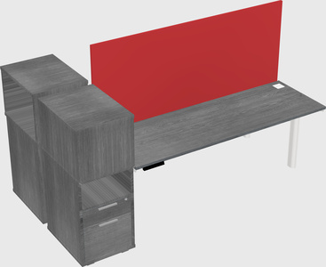 Shared electric desk + cabinet