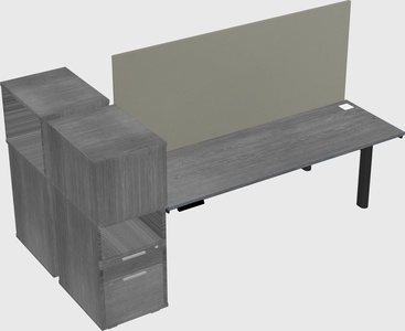 Shared electric desk + cabinet