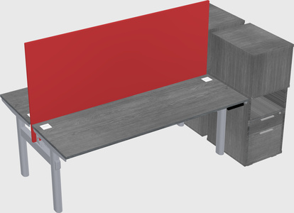 Shared electric desk + cabinet