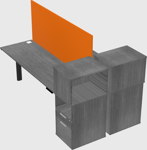 Shared electric desk + cabinet