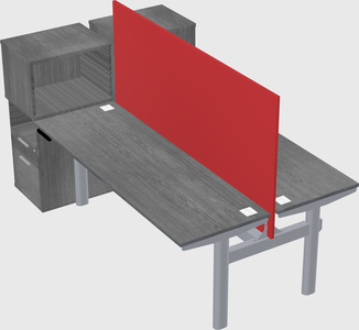 Shared electric desk + cabinet