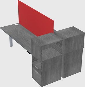 Shared electric desk + cabinet
