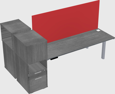 Shared electric desk + cabinet