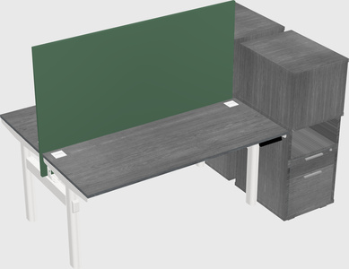 Shared electric desk + cabinet