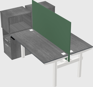 Shared electric desk + cabinet