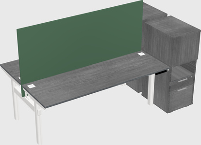 Shared electric desk + cabinet